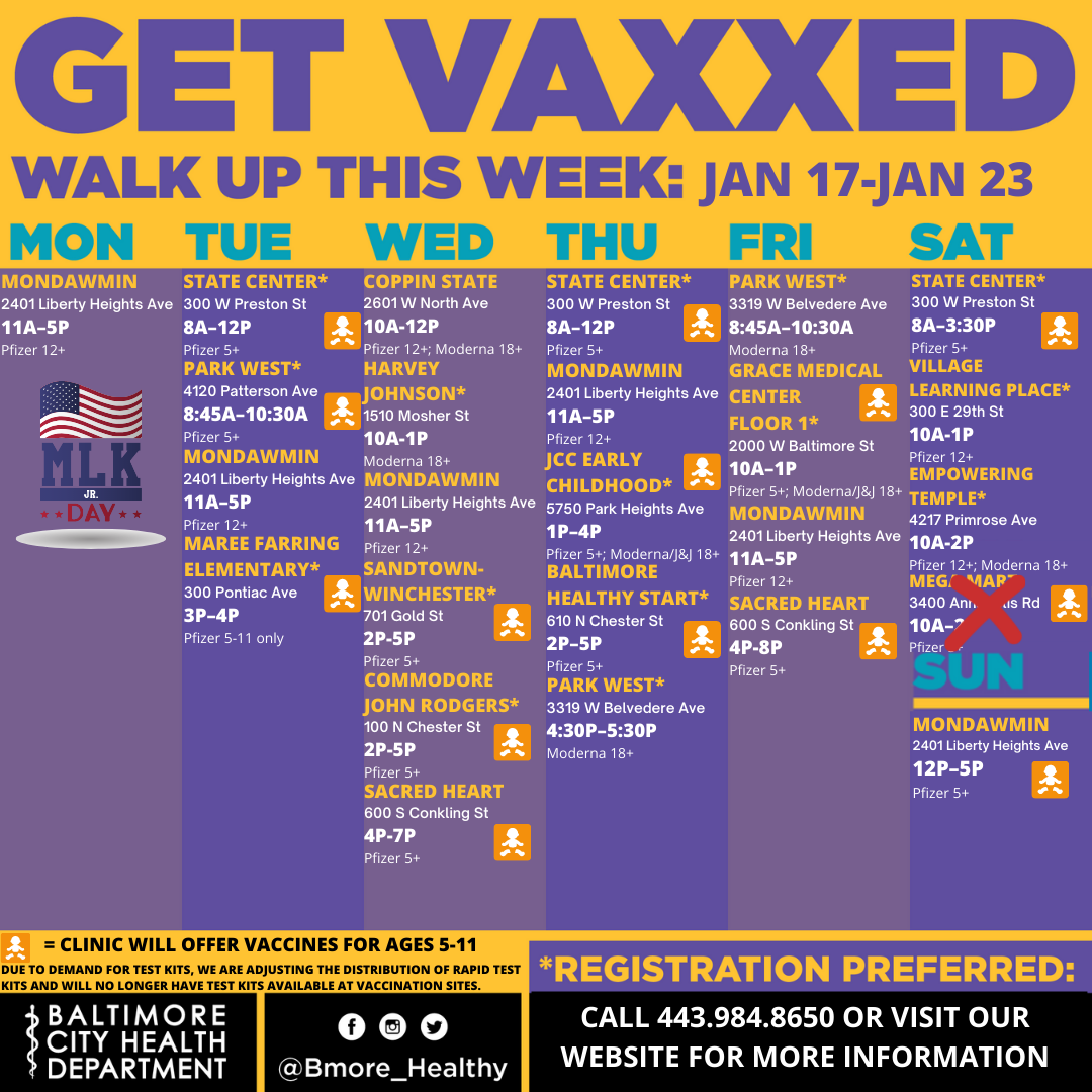 Vax schedule Jan 17-Jan 23 English
